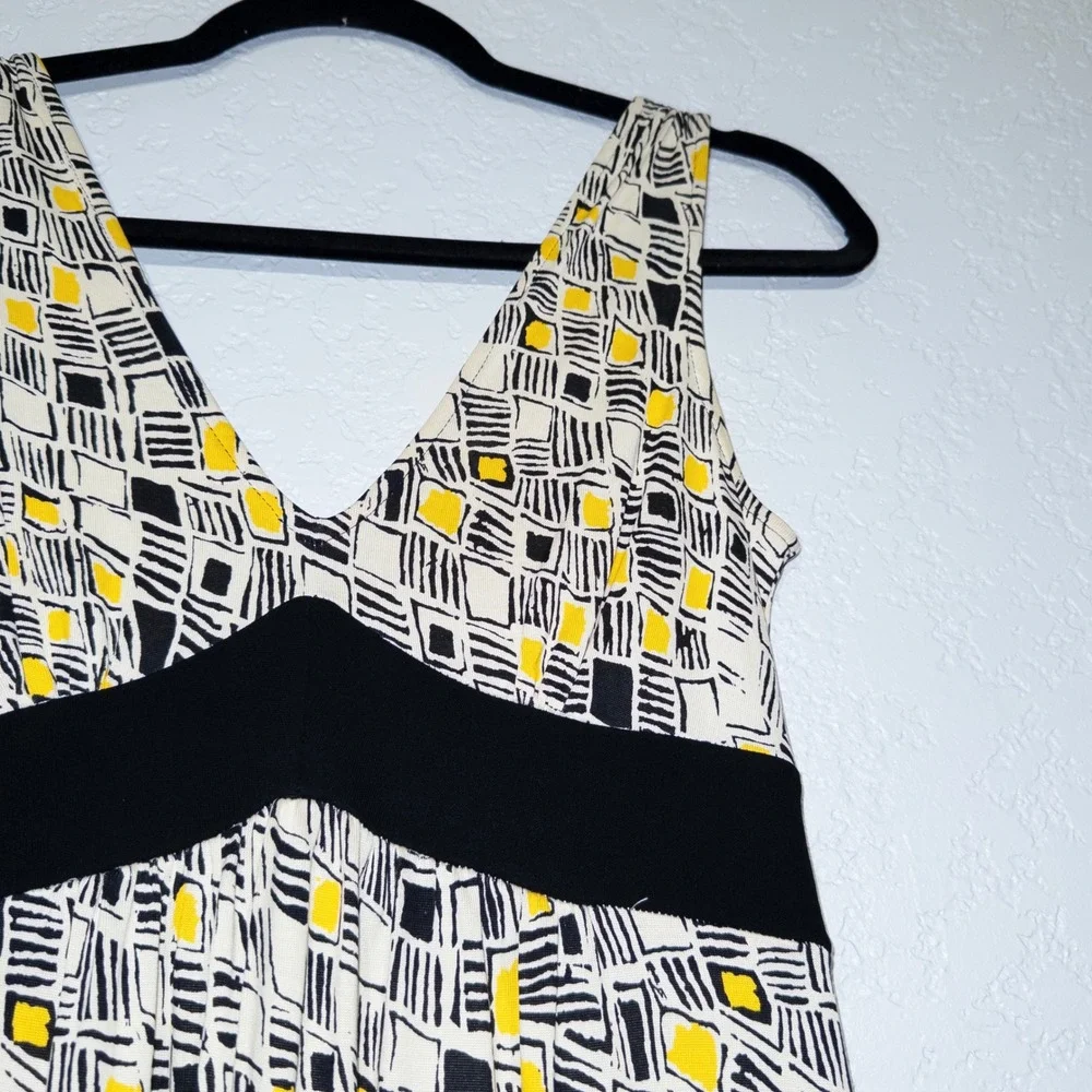Diane Von Furstenberg Black‎ & Yellow Ophelia Silk Mini Dress Size 4